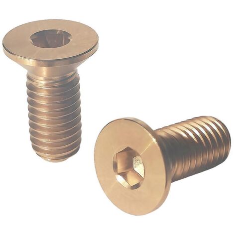 Vis porte-bidon de vélo en titane M5 x 12 mm, couleur or (1/5)
