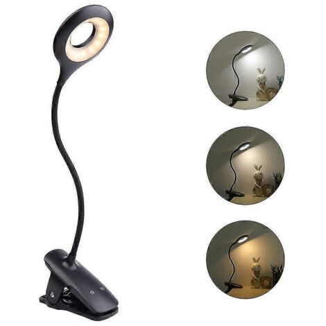 Lampe frontale portable à pince pour la protection des yeux, rechargeable par USB, avec trois niveaux d'intensité lumineuse.