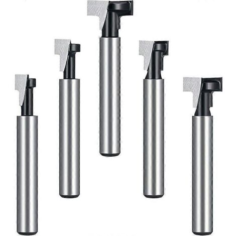Fraise à rainurer en T de 8 mm, fraises à rainurer en T, lot de 3 (8/9,5/12,7 mm), tige de coupe avec lame, fraises à bois pour outils électriques. (1/5)