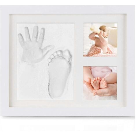 Ensemble d'empreintes de mains et de pieds en argile, idéal pour les nouveau-nés et les tout-petits. Cadeau de naissance personnalisé pour une petite fille, décoration pour la chambre de bébé. Un souv (1/5)
