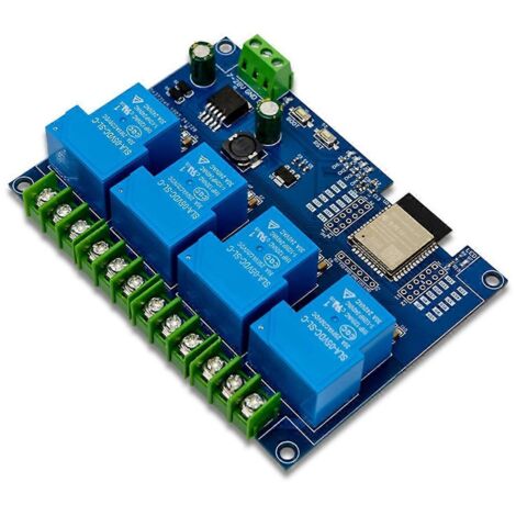 Module relais 4 canaux 30 A CC 7-28/5 V Wi-Fi Bluetooth (1/5)
