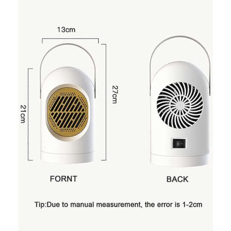 Chauffage d'appoint, chauffage électrique portable 350 W pour intérieur avec thermostat, chauffage rapide en céramique. (1/3)