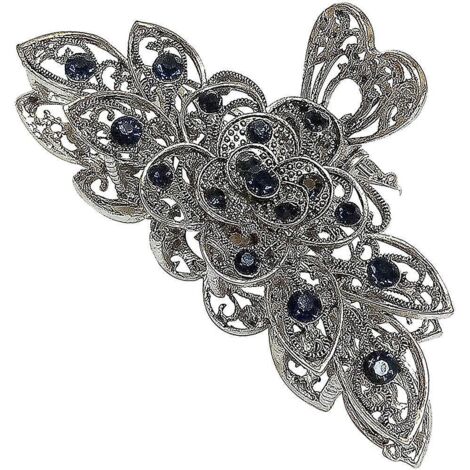 Pinces à cheveux vintage en alliage et strass, grande taille, pour femmes et filles. (1/3)