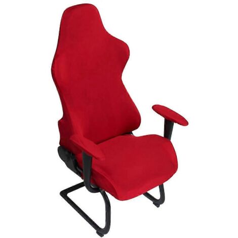 Housses de chaise gaming, housses ergonomiques, élastiques et extensibles pour chaise de bureau gaming (bordeaux) (1/5)