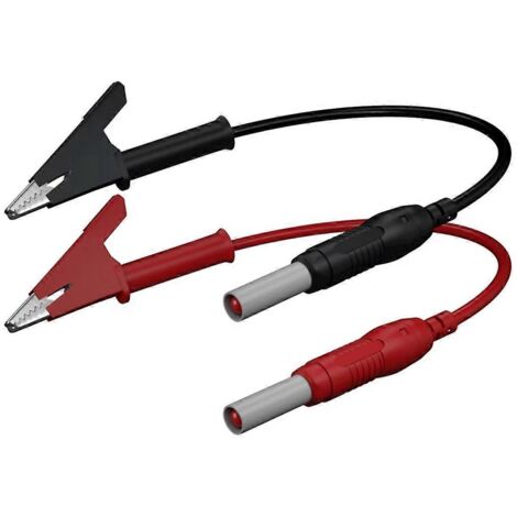 cordons de test rétractables de sécurité de 4 mm avec fiches bananes. (1/5)