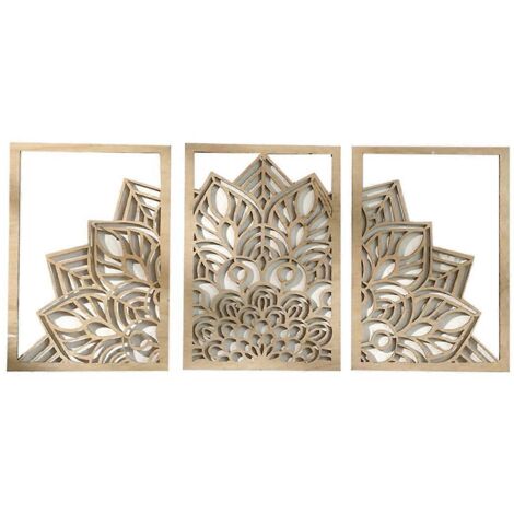 Pendentif en bois creux en forme de feuille, décoration de chambre ou de salon (1/5)