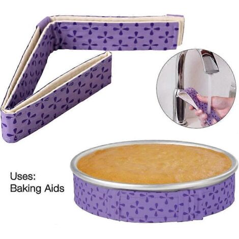 Bandes de cuisson Bake Even, 6 bandes de cuisson en coton, ultra-absorbantes, pour moule à gâteau. (1/3)