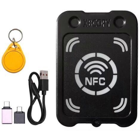 Lecteur de cartes à puce RFID + porte-clés NFC avec clé de chiffrement CUID (1/5)