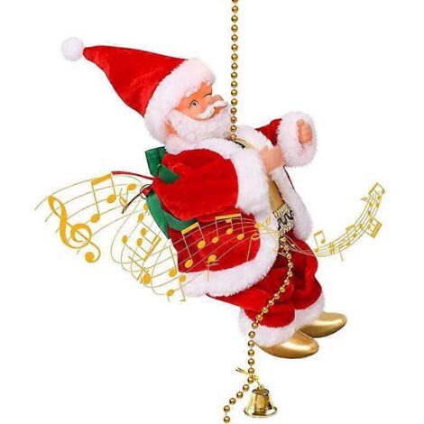Père Noël sur corde, Père Noël électrique d'intérieur et d'extérieur (1/4)