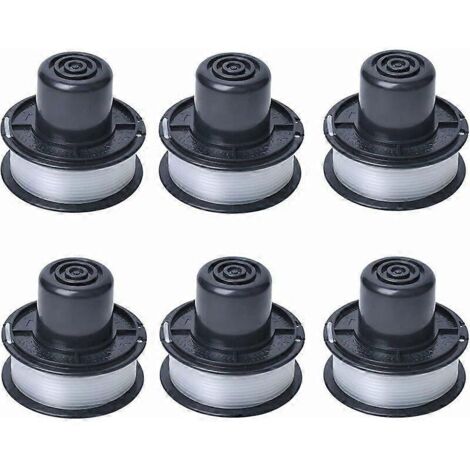 Bobines de fil A6226 compatibles avec les coupe-bordures automatiques Black & Decker Auftipp GL250 / GL310 / GL360 / GL360SB, avec fil de 6 m, lot de 6 (1/5)