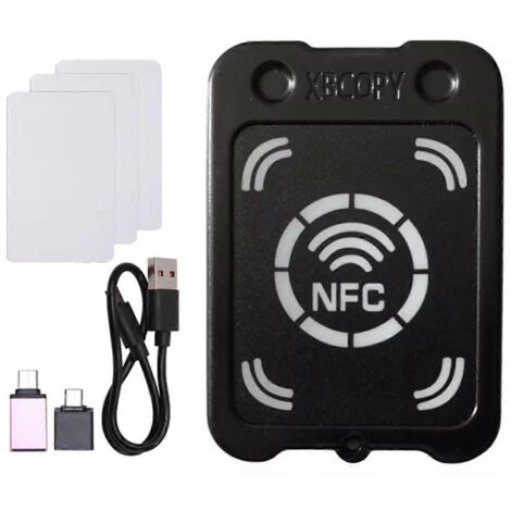 Lecteur de cartes à puce RFID + lecteur de clés de cryptage NFC pour 3 cartes UID (1/5)
