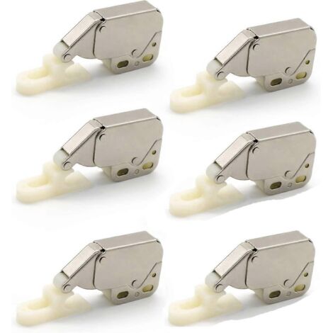 Mini-loquets à ressort, lot de 6 mini-loquets automatiques à ressort, loquets à ressort, mini-loquet à ressort pour porte de placard de cuisine