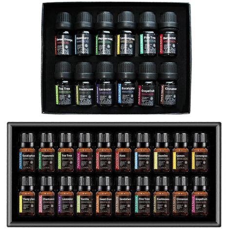 Huiles essentielles d'aromathérapie, coffret d'huiles essentielles pures et naturelles, arômes végétaux.