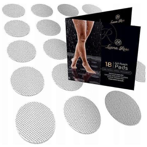 Tapis antidérapant, autocollants antidérapants pour baignoire et douche de haute qualité - XXL, 18 pièces - antidérapants pour douche et baignoire - environ 10 cm - autocollants adhésifs (1/4)