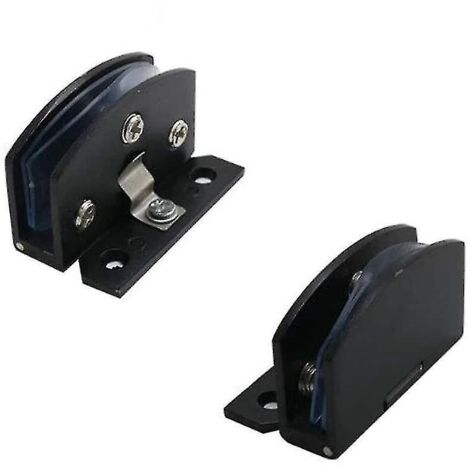 paire de charnières à clip pour porte vitrée d'armoire vitrine ou de cave à vin (1/4)