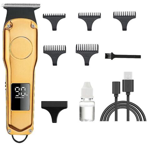 Tondeuse à cheveux professionnelle rechargeable, machine de coupe électrique, tondeuse à barbe, rasoir F (1/5)