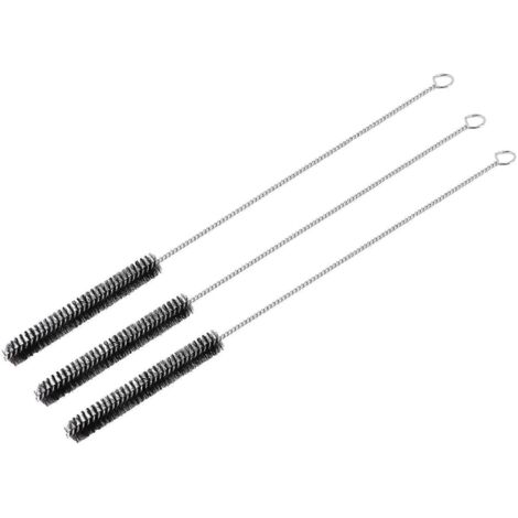 Brosse métallique de nettoyage pour tubes et tuyaux, 28 cm de long, 10 mm de diamètre, lot de 3 (1/5)