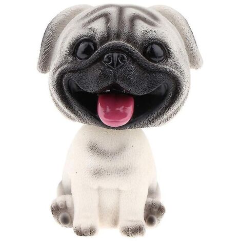 Figurine de chien mignon en résine à tête oscillante - Carlin (1/5)