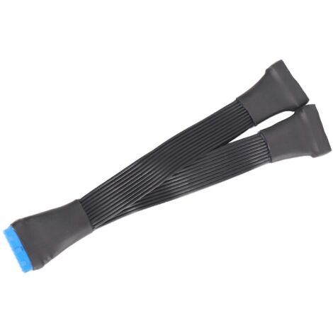 Carte mère, USB 3.0, 19 broches, 20 broches, 19 broches, 20 broches, câble d'extension d'alimentation 1 vers 2, 12 cm (1/5)