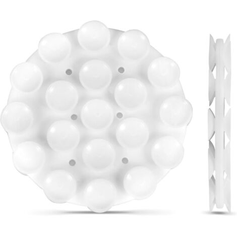 Support de téléphone portable à ventouse double face, rond, en silicone, multifonctionnel, blanc. (1/5)