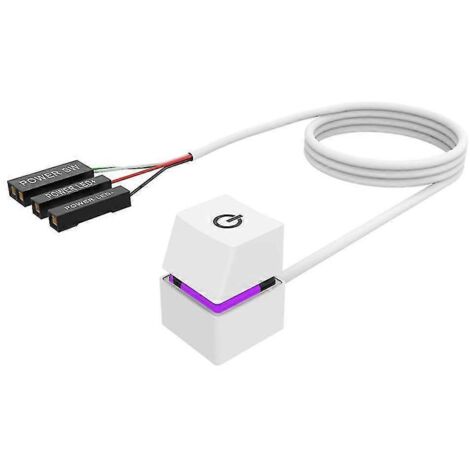 Câble d'extension de 2 m pour interrupteur marche/arrêt externe d'ordinateur portable avec LED RGB (1/5)