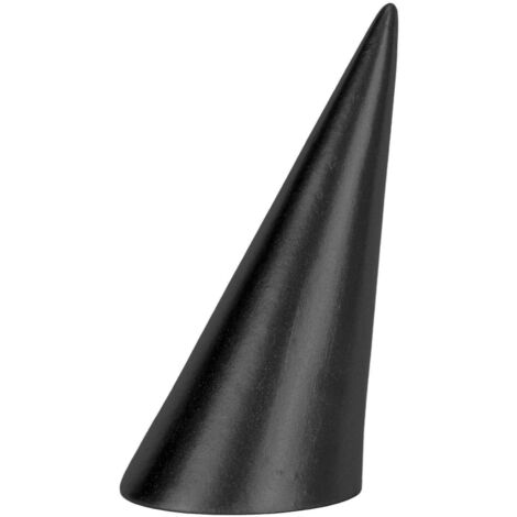 Présentoir à bagues conique noir, idéal pour bagues de fiançailles ou de mariage. (1/5)