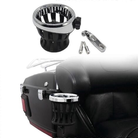 Porte-gobelet pour guidon de moto GL1800 Goldwing et Softail argenté