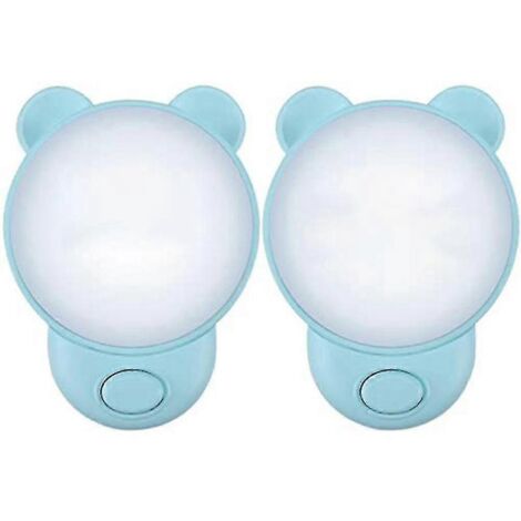 Veilleuse enfant avec prise et interrupteur, lampe de chevet LED, lot de 2 (1/5)