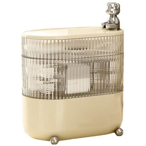 Boîte à bijoux rotative, boîte de rangement de bureau à plusieurs niveaux pour cosmétiques, rouges à lèvres, câbles, bijoux et maquillage. (1/5)