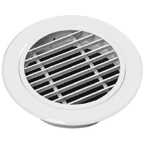 Grille de ventilation ronde monocouche en alliage d'aluminium de 200 mm, résistante au vent et à la pluie. (1/5)