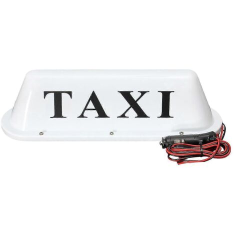 Lampe lumineuse LED étanche blanche à base magnétique pour toit de taxi, 12 V, en PVC (1/4)