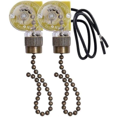 Interrupteur de ventilateur de plafond Ear Ze-109, interrupteur à deux fils avec tirettes pour ventilateurs de plafond La (1/5)