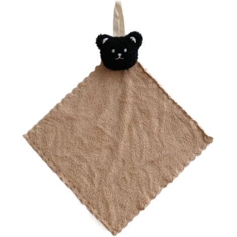 Serviette de toilette à séchage rapide, mouchoir ours mignon, serviette de toilette absorbante et résistante pour enfants et adultes (1/5)