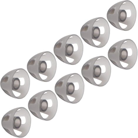 Lot de 10 embouts auriculaires grande taille pour appareils auditifs, dômes ouverts noirs de rechange, accessoires pour écouteurs pour personnes âgées souffrant d'une perte auditive modérée. (1/5)
