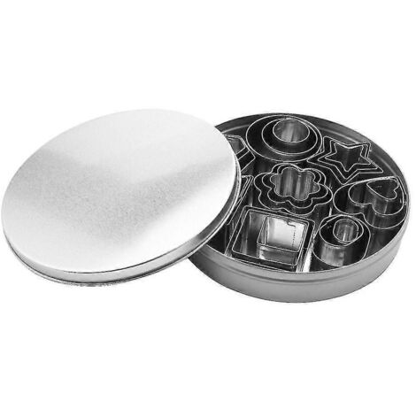 Ensemble de 24 mini emporte-pièces en acier inoxydable pour biscuits, pâtisseries, beignets et autres gourmandises. (1/5)