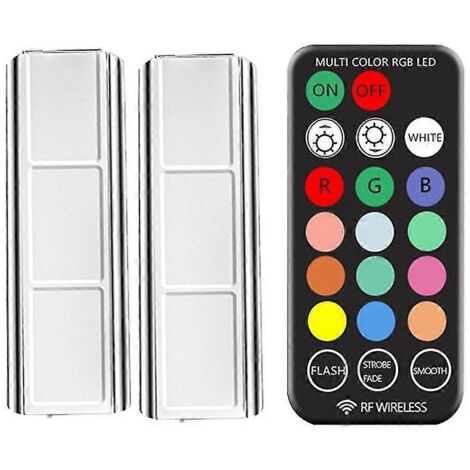 Lampe d'ambiance LED RGB pour voiture, télécommande sans fil, lampe décorative, éclairage d'ambiance, lampe de recharge pour les pieds (1/5)