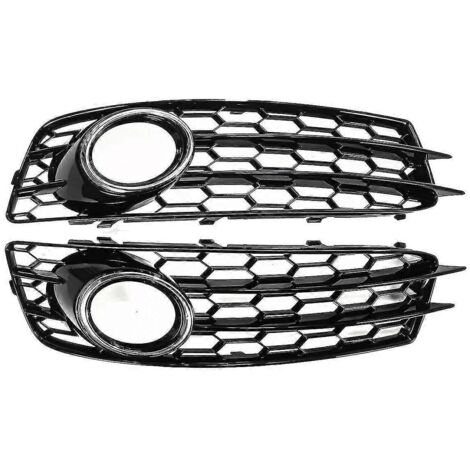 Grille chromée en nid d'abeille pour feux antibrouillard de pare-chocs avant de voiture Audi A3 8P (2009-2012) (1/5)
