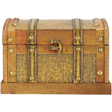 Boîte à bijoux vintage en bois doré (1/5)