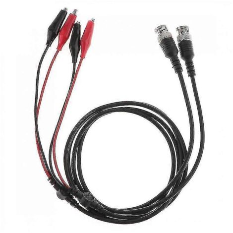 câbles de test pour oscilloscope avec fiche BNC Q9 mâle et pinces crocodiles doubles de 35 mm (M) (1/5)
