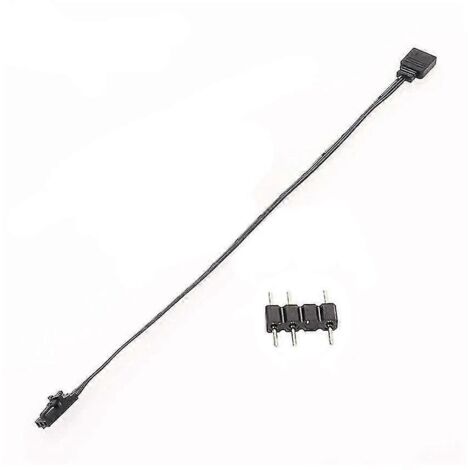 Adaptateur RGB 3 broches vers ARGB standard 3 broches 5 V, câble RGB pour ventilateur/hub/éclairage / (1/5)