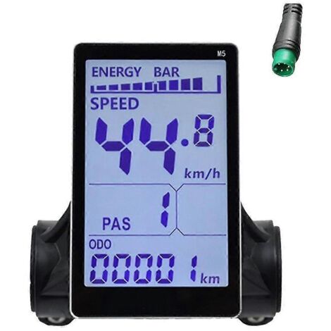 Écran LCD pour vélo électrique M5, compatible avec les modèles 24 V, 36 V, 48 V et 60 V, ainsi que les scooters électriques de montagne. (1/5)
