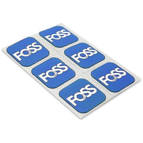 Kit de 6 rustines Foss pour pneus de vélo, séchage rapide, outil de réparation pour chambres à air de vélo de route. (1/4)