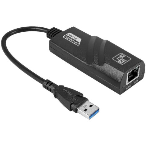 Adaptateur réseau Ethernet LAN Gigabit RJ45 USB 3.0 vers 10/100/1000 Mbps pour PC (2024) (1/5)