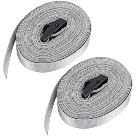 Lot de 2 sangles d'arrimage à cliquet en alliage, sangles de tension robustes, boucle de 1 m / 3,3 pi (1/5)