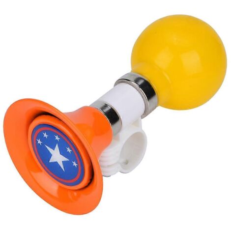 Klaxon de vélo enfant en métal et caoutchouc 2024, sonnette d'avertissement sonore pour garçons et filles (orange) (1/5)