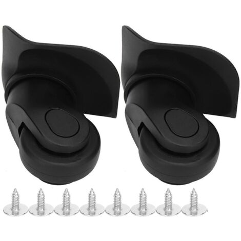 Paire de valises noires silencieuses à une rangée de roues de rechange pour bagages de plein air (1/5)