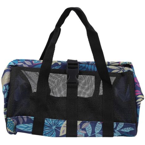 Sac à outils de jardin multifonctionnel et respirant, sac de rangement portable pour outils de pêche et de maison, motif floral bleu (1/5)
