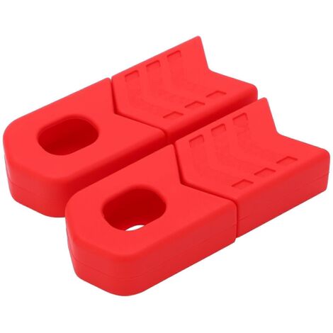 Lot de 4 protections de manivelle en silicone pour vélo DH FR AM XC (rouge) (1/5)