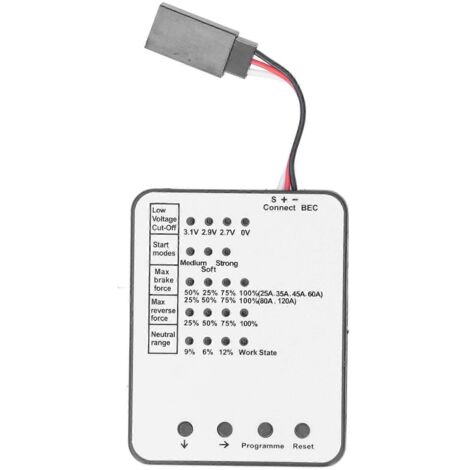 Carte de programmation pour voiture RC, carte de programmation LED, carte de programmation ESC pour ZD Racing (1/5)