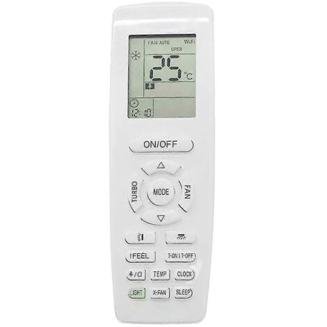 Télécommande de remplacement pour climatiseur Yap1f (fonction chauffage et climatisation) - 2024 (1/5)